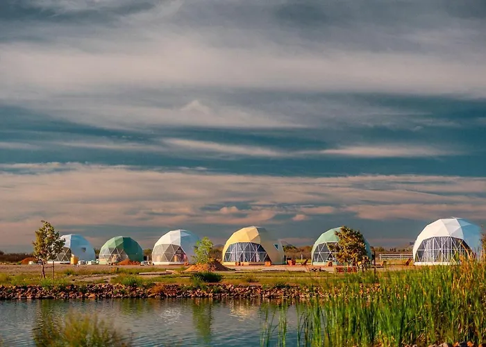 Luminous Cozy Dome With A Barbie Collection Above Bed In Willcox, Arizona Luxury tent